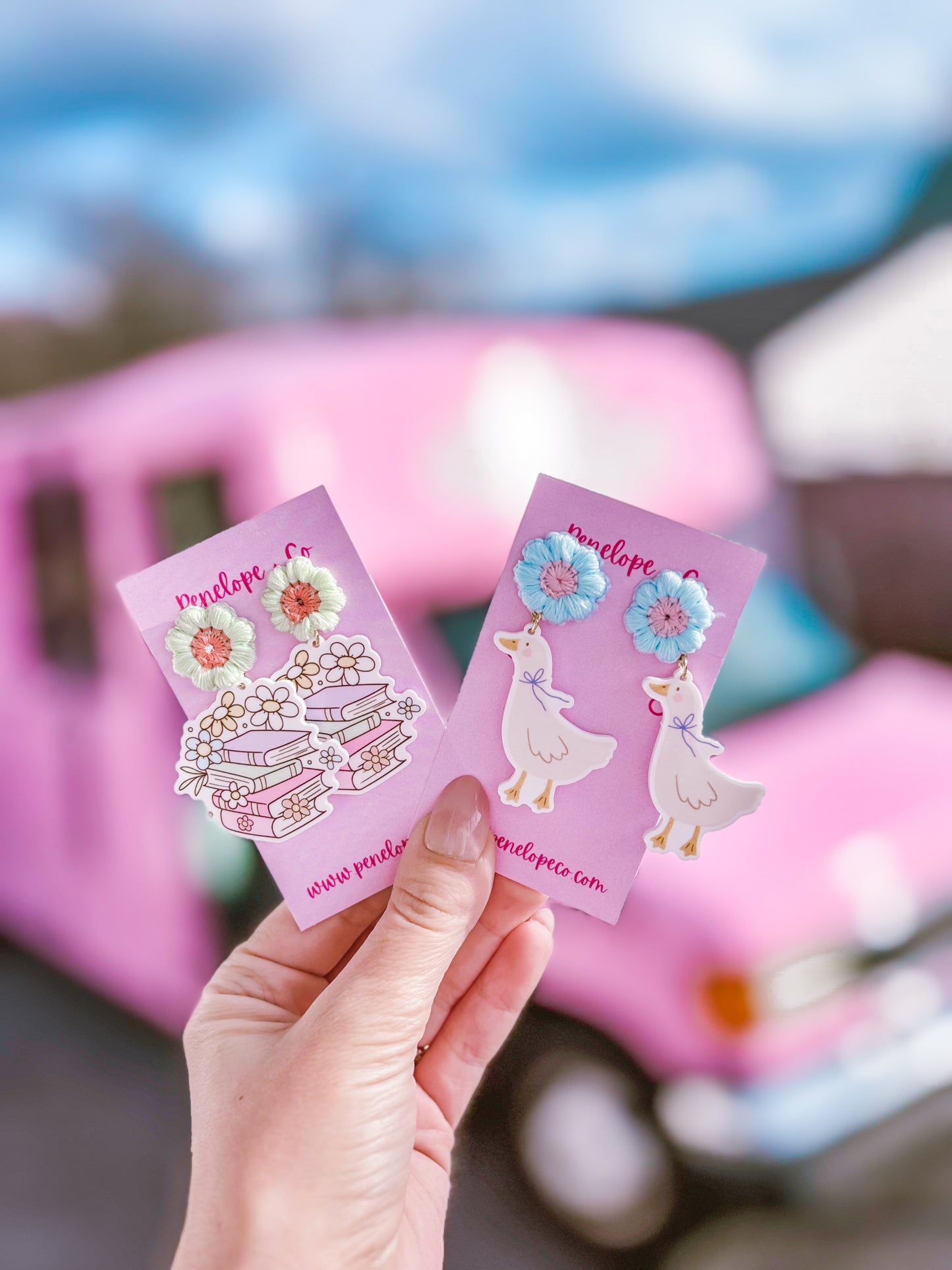 Silly goose earrings