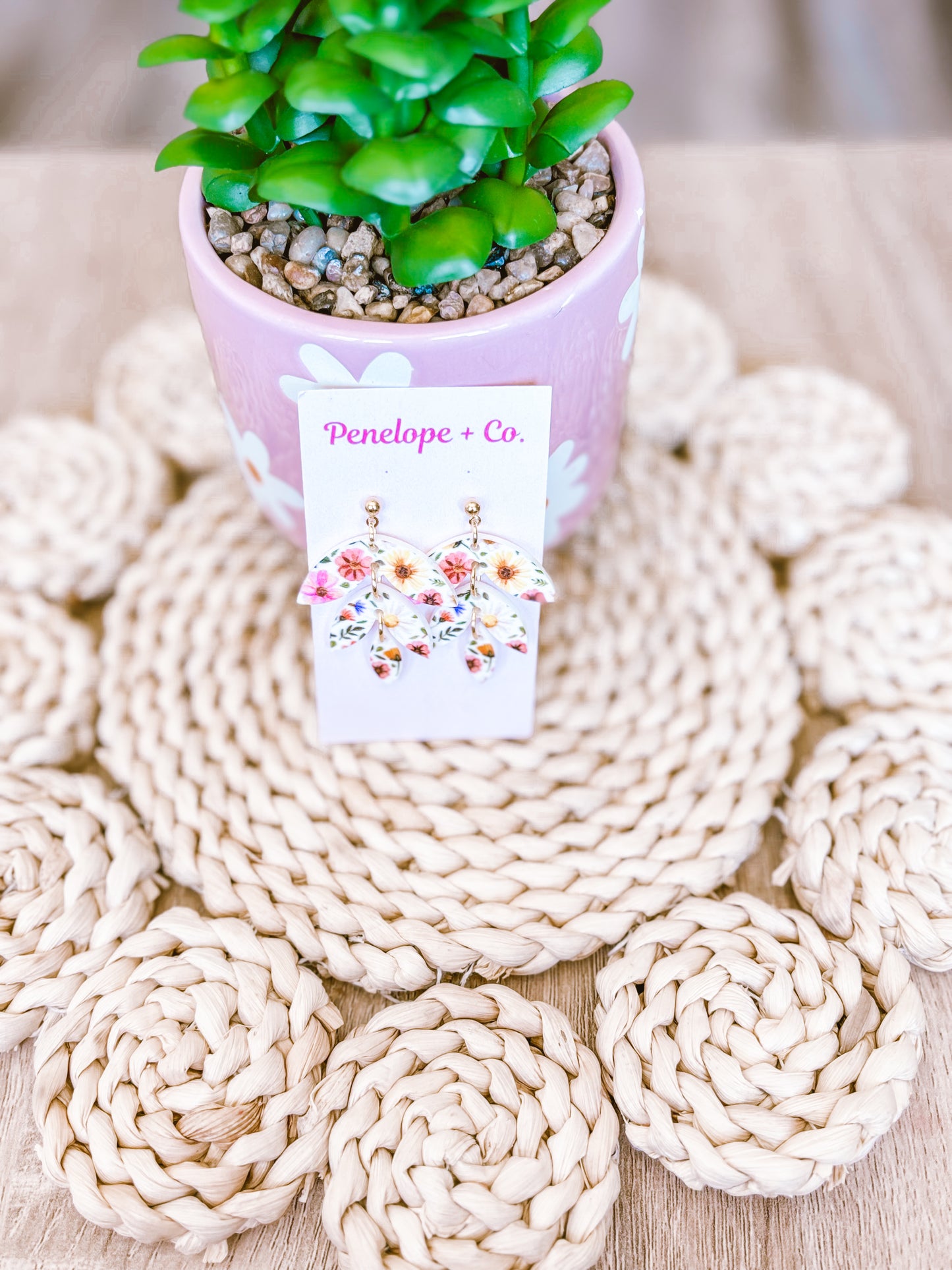 Floral drop earrings