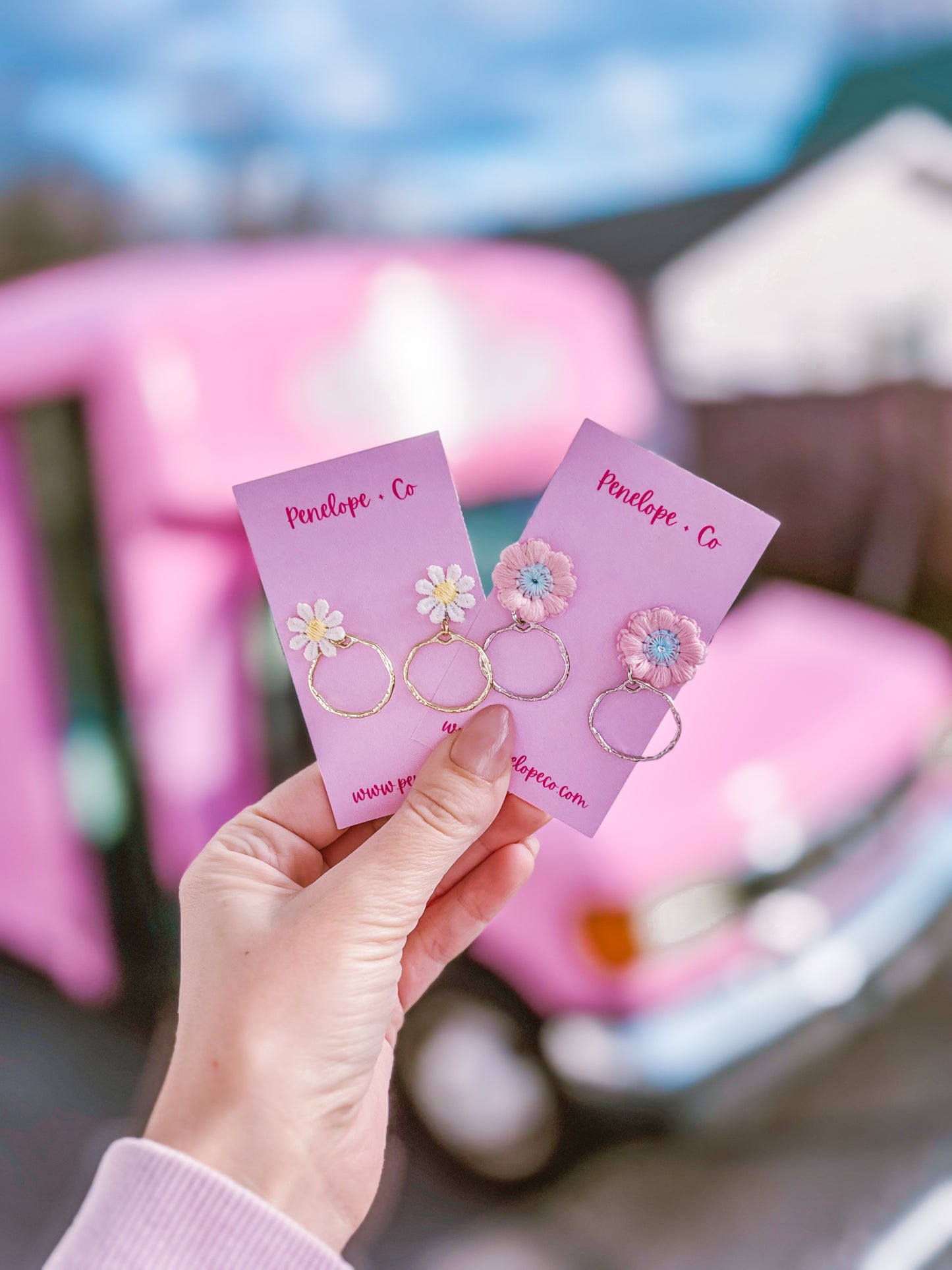 Spring flower earrings