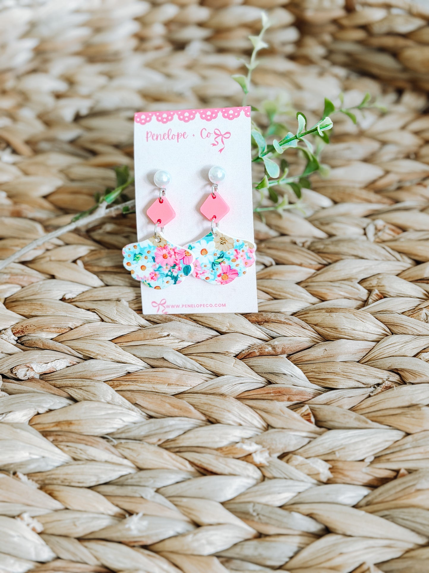 Floral earrings