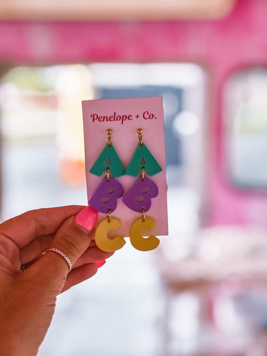 ABC earrings