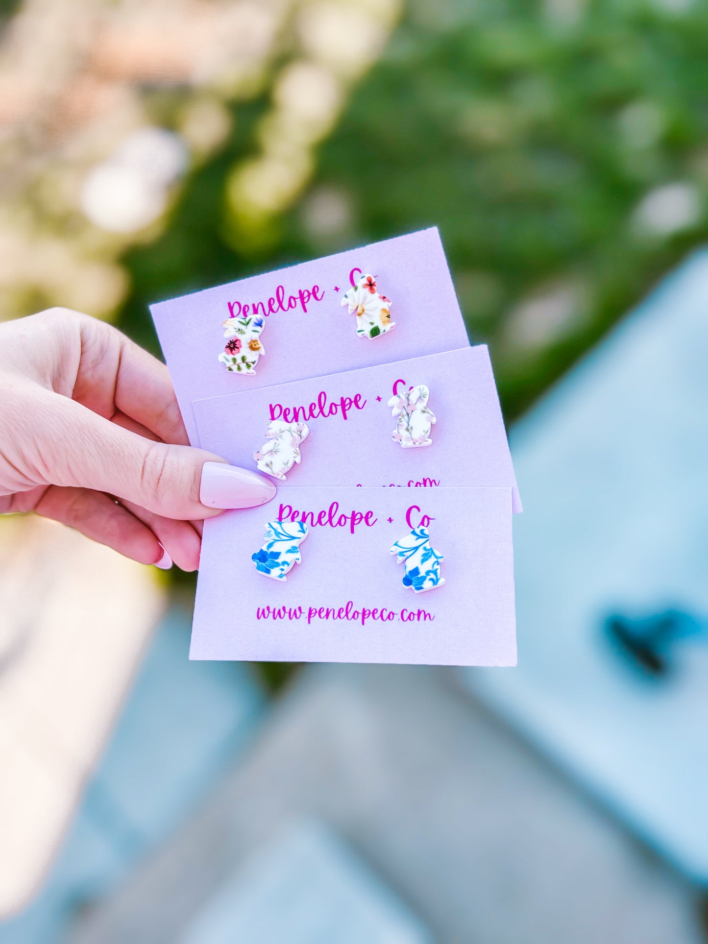 Easter bunny studs
