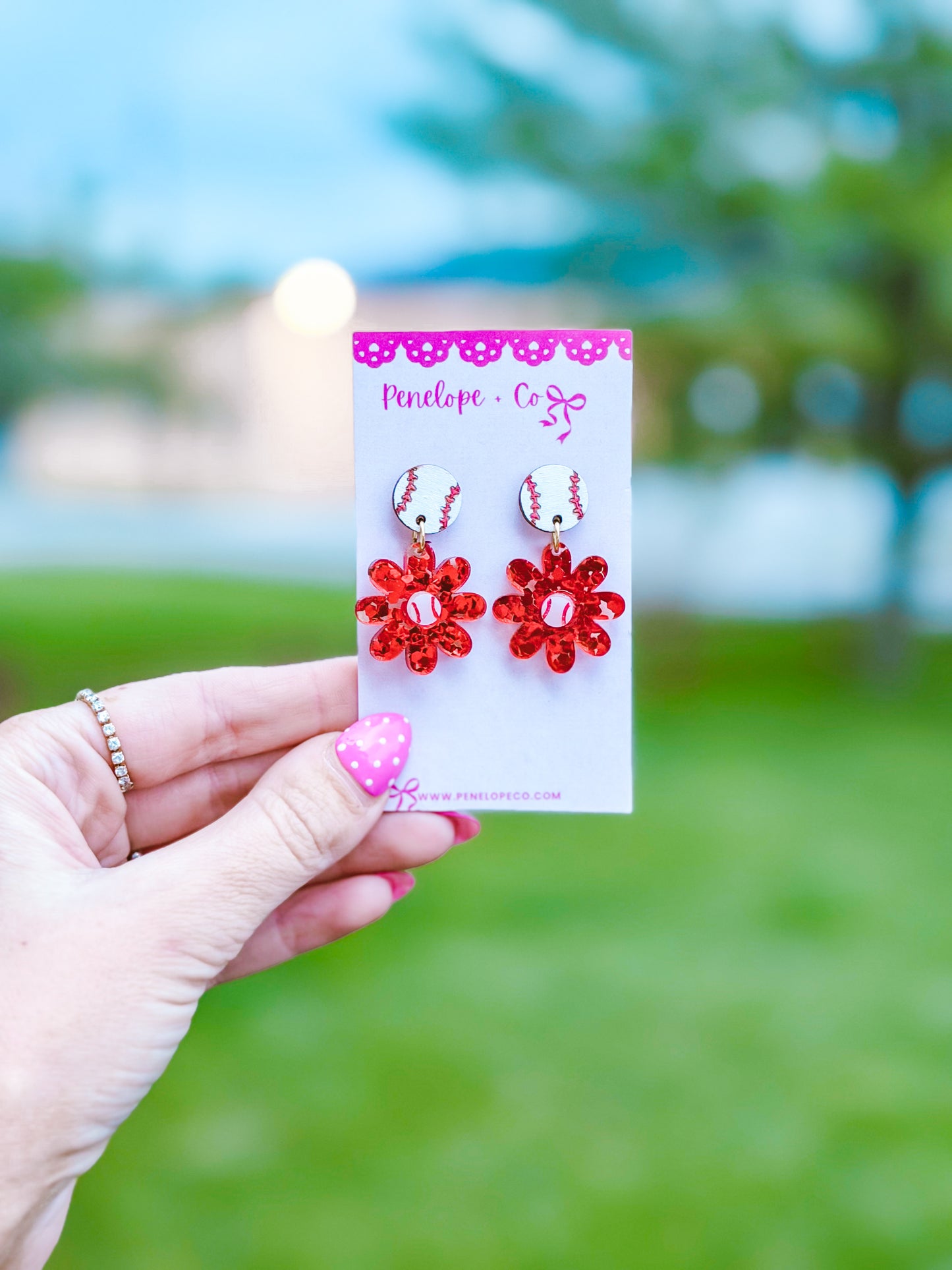 Floral Baseballs
